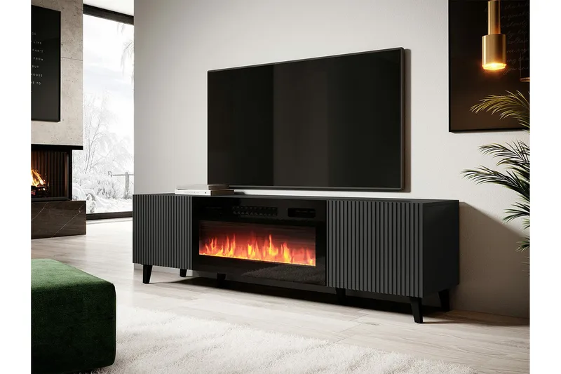 Strontian Tv-skåp 181 cm Scandinavian Choice Anthracite - Antrasiitti - Huonekalut - TV- & Mediakalusteet - Tv taso & Mediataso