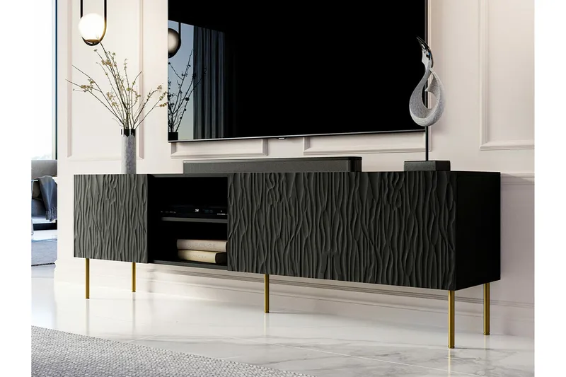 Strontian Tv-skåp 190 cm Scandinavian Choice Black - Huonekalut - TV- & Mediakalusteet - TV-kaappi