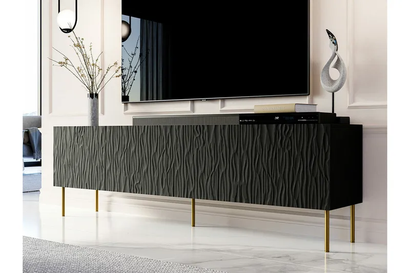 Strontian Tv-skåp 190 cm Scandinavian Choice Black - Huonekalut - TV- & Mediakalusteet - TV-kaappi