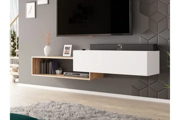 TV-kaappi Carbost 210 cm - Valkoinen - Huonekalut - TV- & Mediakalusteet - Tv taso & Mediataso