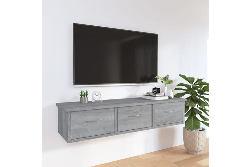 TV-seinäkaappi harmaa Sonoma 88x26x18,5 cm tekninen puu - Harmaa - Huonekalut - TV- & Mediakalusteet - TV-kaappi