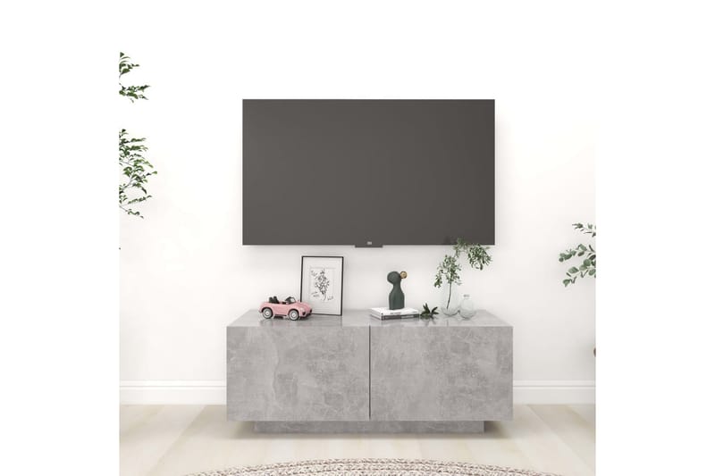 TV-taso betoninharmaa 100x35x40 cm lastulevy - Huonekalut - TV- & Mediakalusteet - TV-kaappi