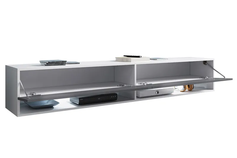 Tv-taso Bulvine 180 cm - Valkoinen/Luonnonväri - Huonekalut - TV- & Mediakalusteet - TV-kaappi