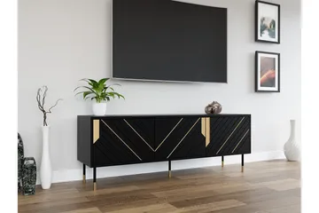 TV-taso Juniskär 154 cm - Musta - Huonekalut - TV- & Mediakalusteet - Tv taso & Mediataso