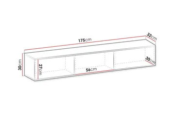 TV-taso Klinkerville 175 cm - Kerma - Huonekalut - TV- & Mediakalusteet - Tv taso & Mediataso