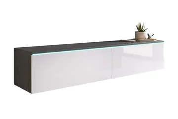 Tv-taso Lourmais 140 cm Valkoinen LED