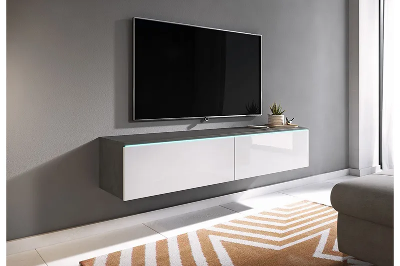 Tv-taso Lourmais 140 cm - Valkoinen - Huonekalut - TV- & Mediakalusteet - Tv taso & Mediataso