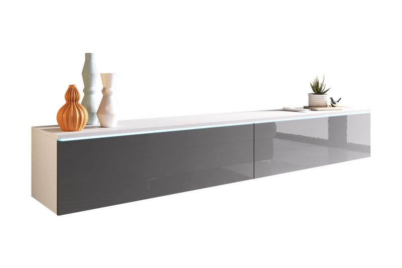 Tv-taso Lourmais 180 cm - Valkoinen/Harmaa - Huonekalut - TV- & Mediakalusteet - TV-kaappi