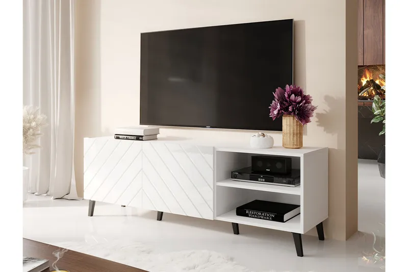 TV-taso Melesse 150 cm - Valkoinen - Huonekalut - TV- & Mediakalusteet - TV-kaappi