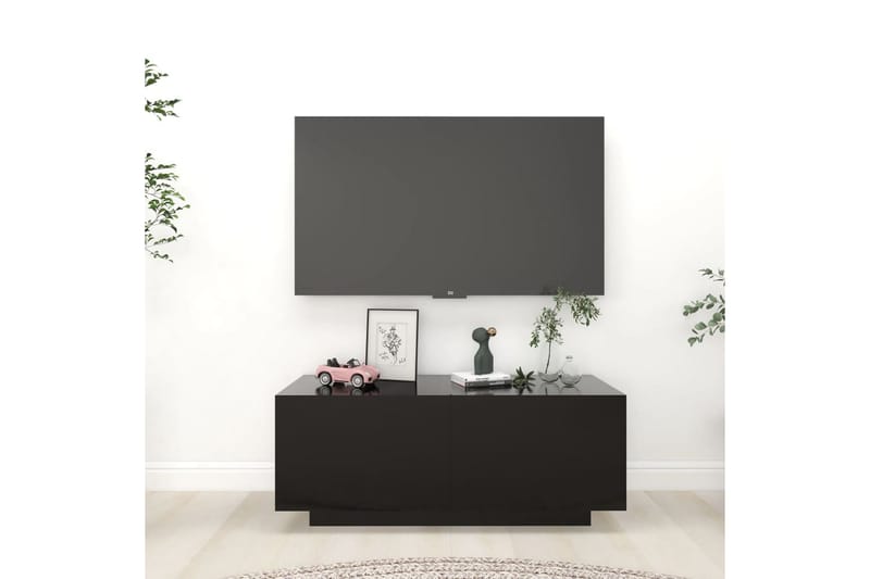 TV-taso musta 100x35x40 cm lastulevy - Huonekalut - TV- & Mediakalusteet - TV-kaappi