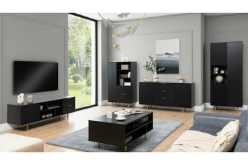 TV-taso Staffin 150 cm - Musta - Huonekalut - TV- & Mediakalusteet - Tv taso & Mediataso