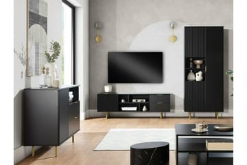 TV-taso Staffin 150 cm - Musta - Huonekalut - TV- & Mediakalusteet - Tv taso & Mediataso