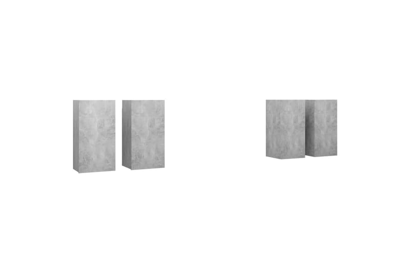 TV-tasot 4 kpl betoninharmaa 30,5x30x60 cm lastulevy - Huonekalut - TV- & Mediakalusteet - TV-kaappi