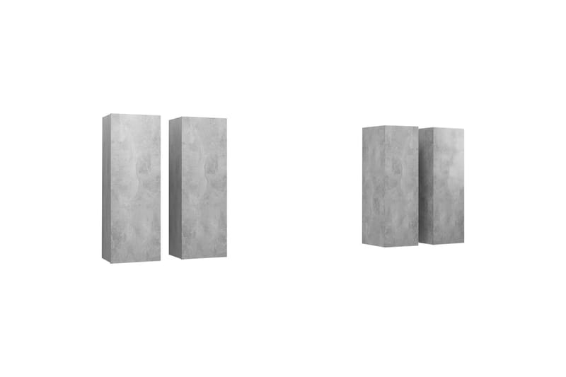 TV-tasot 4 kpl betoninharmaa 30,5x30x90 cm lastulevy - Huonekalut - TV- & Mediakalusteet - TV-kaappi