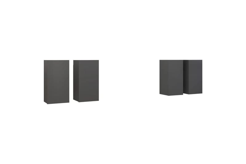 TV-tasot 4 kpl harmaa 30,5x30x60 cm lastulevy - Huonekalut - TV- & Mediakalusteet - TV-kaappi