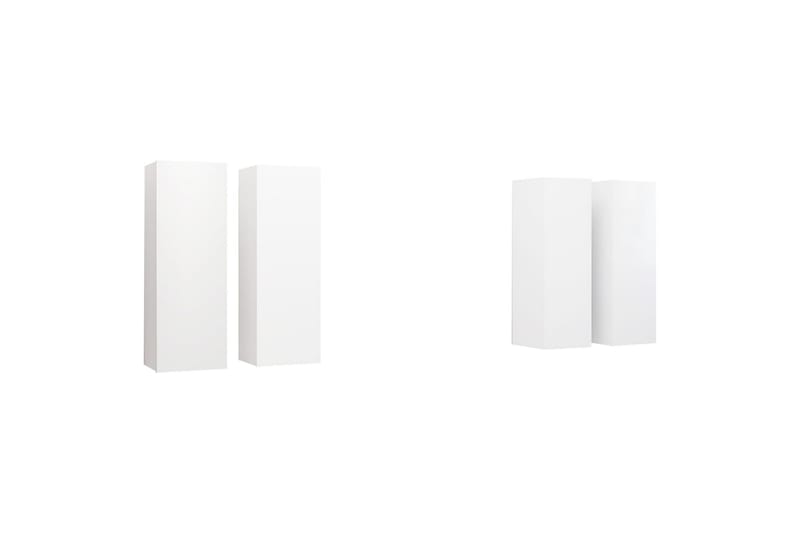 TV-tasot 4 kpl valkoinen 30,5x30x90 cm lastulevy - Huonekalut - TV- & Mediakalusteet - TV-kaappi
