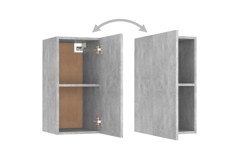 TV-tasot 7 kpl betoninharmaa 30,5x30x60 cm lastulevy - Huonekalut - TV- & Mediakalusteet - TV-kaappi