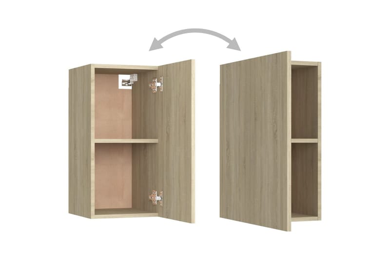 TV-tasot 7 kpl Sonoma-tammi 30,5x30x60 cm lastulevy - Huonekalut - TV- & Mediakalusteet - TV-kaappi
