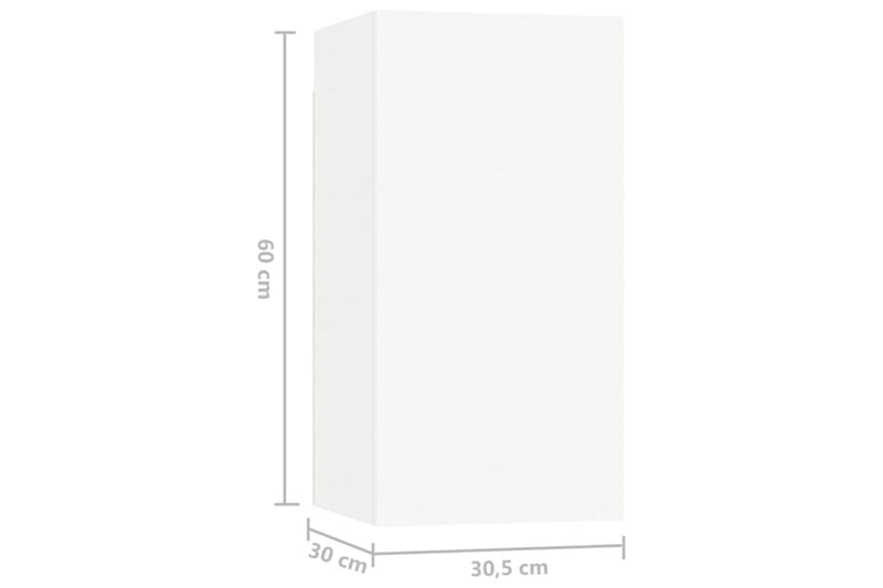 TV-tasot 7 kpl valkoinen 30,5x30x60 cm lastulevy - Huonekalut - TV- & Mediakalusteet - TV-kaappi