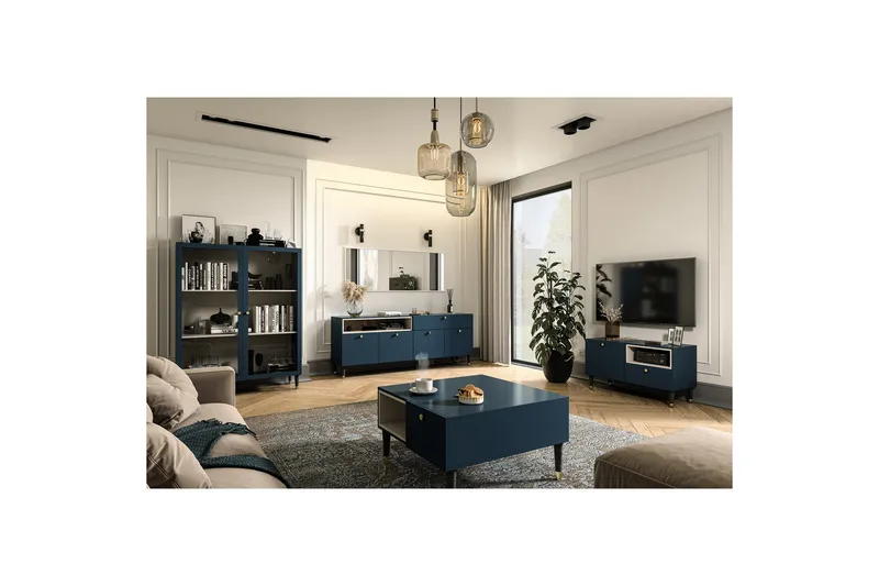 Tv-kaappi Includo 100 cm - Sininen - Huonekalut - TV- & Mediakalusteet - TV-kaappi