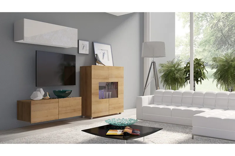 TV-kalustepaketti Calabrini, Beige/Harmaa