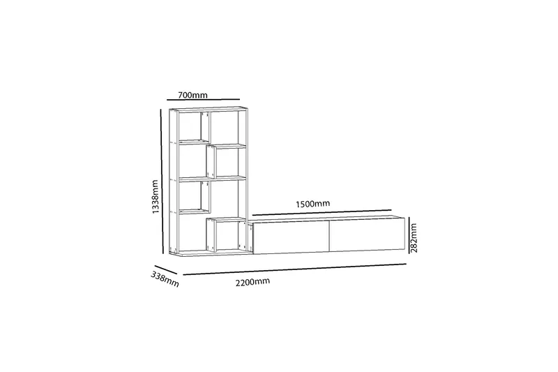 Decorotika TV-taso - Huonekalut - TV- & Mediakalusteet - TV-kalustepaketti