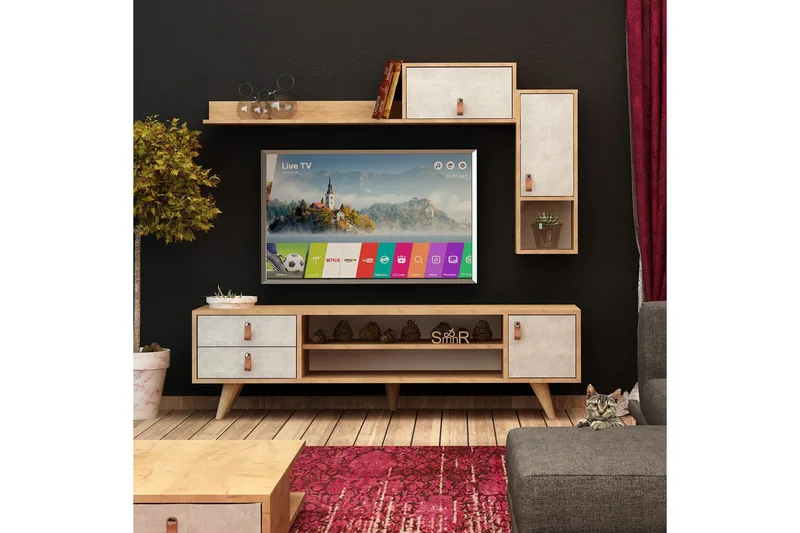 Mediasäilytys Naidaj - Huonekalut - TV- & Mediakalusteet - TV-kalustepaketti