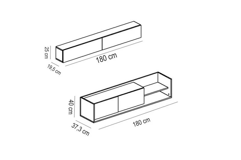 Mediasäilytys Vivianna - Huonekalut - TV- & Mediakalusteet - TV-kalustepaketti