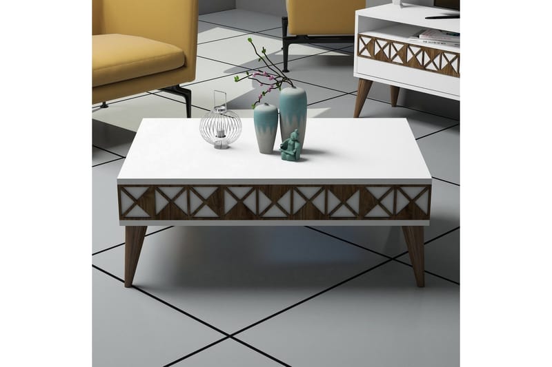 Olohuoneen kalustepaketti Raffaldt 150 cm - Valkoinen - Huonekalut - TV- & Mediakalusteet - TV-kalustepaketti