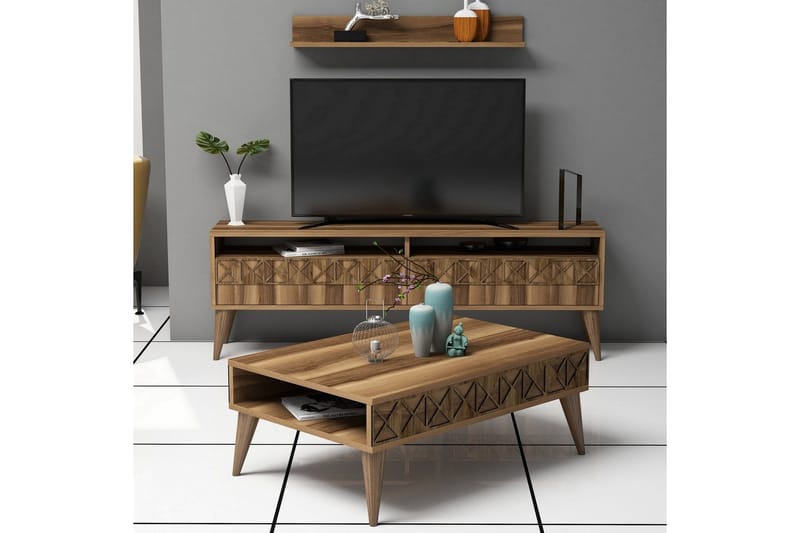 Olohuoneen kalustepaketti Raffaldt 150 cm, Pähkinä