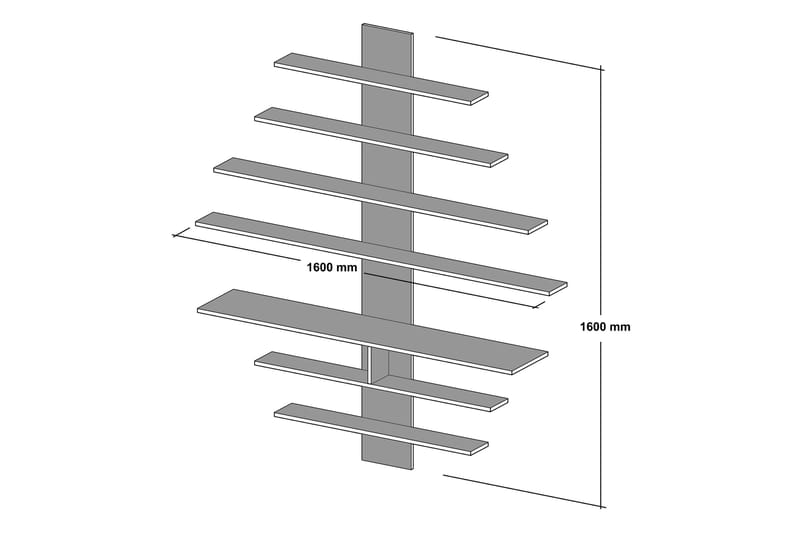 Seinähylly Obelina mediasäilytykseen - Huonekalut - TV- & Mediakalusteet - TV-kalustepaketti
