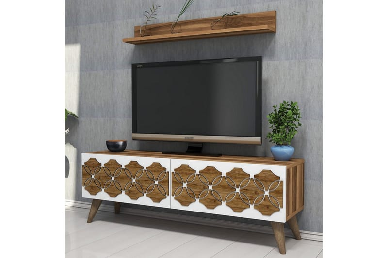 TV-kalustepaketti Amtorp 120 cm - Ruskea - Huonekalut - TV- & Mediakalusteet - TV-kalustepaketti