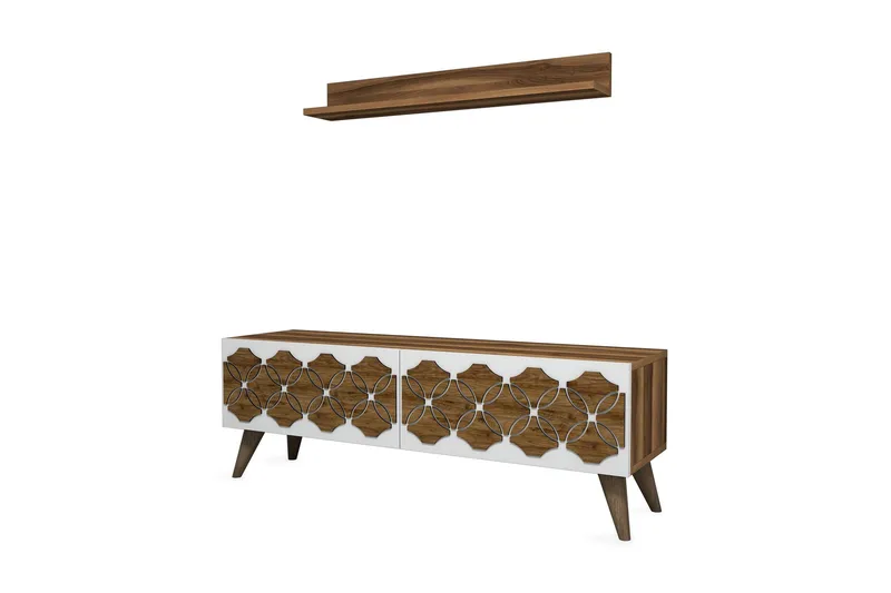 TV-kalustepaketti Amtorp 120 cm - Ruskea - Huonekalut - TV- & Mediakalusteet - TV-kalustepaketti