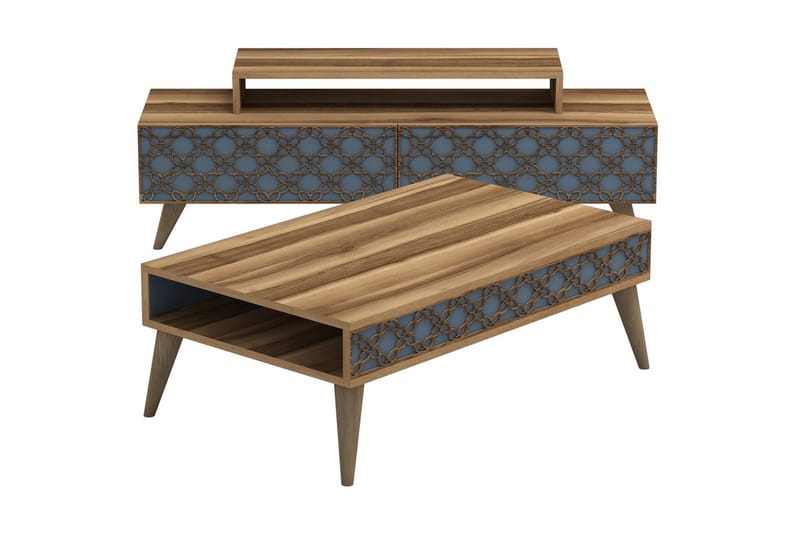 TV-kalustepaketti Amtorp 140 cm - Ruskea - Huonekalut - TV- & Mediakalusteet - TV-kalustepaketti