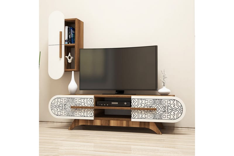 TV-kalustepaketti Amtorp 145 cm - Ruskea - Huonekalut - TV- & Mediakalusteet - TV-kalustepaketti
