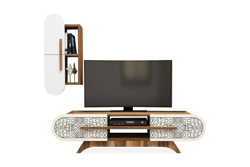 TV-kalustepaketti Amtorp 145 cm - Ruskea - Huonekalut - TV- & Mediakalusteet - TV-kalustepaketti