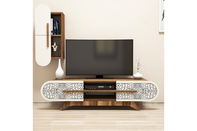 TV-kalustepaketti Amtorp 145 cm - Ruskea - Huonekalut - TV- & Mediakalusteet - TV-kalustepaketti