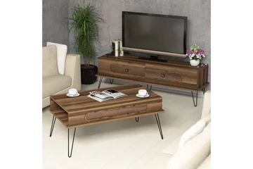 TV-kalustepaketti Amtorp 145 cm - Ruskea - Huonekalut - TV- & Mediakalusteet - TV-kalustepaketti