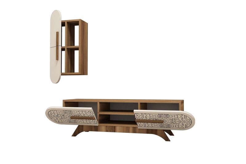 TV-kalustepaketti Amtorp 145 cm - Ruskea - Huonekalut - TV- & Mediakalusteet - TV-kalustepaketti