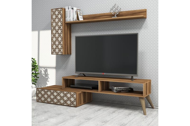 TV-kalustepaketti Amtorp 150 cm - Ruskea - Huonekalut - TV- & Mediakalusteet - TV-kalustepaketti