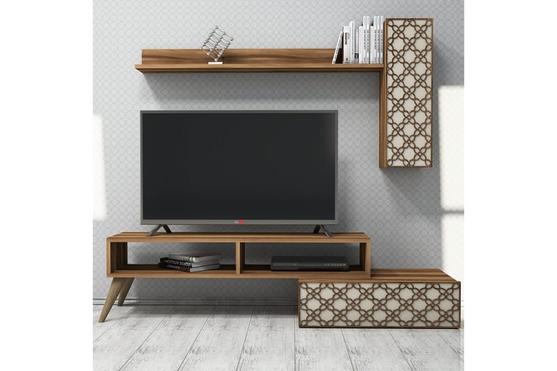 TV-kalustepaketti Amtorp 150 cm - Ruskea - Huonekalut - TV- & Mediakalusteet - TV-kalustepaketti