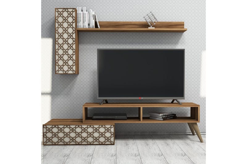 TV-kalustepaketti Amtorp 150 cm - Ruskea - Huonekalut - TV- & Mediakalusteet - TV-kalustepaketti