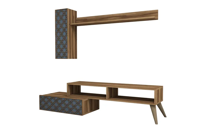 TV-kalustepaketti Amtorp 150 cm - Ruskea/Harmaa - Huonekalut - TV- & Mediakalusteet - TV-kalustepaketti