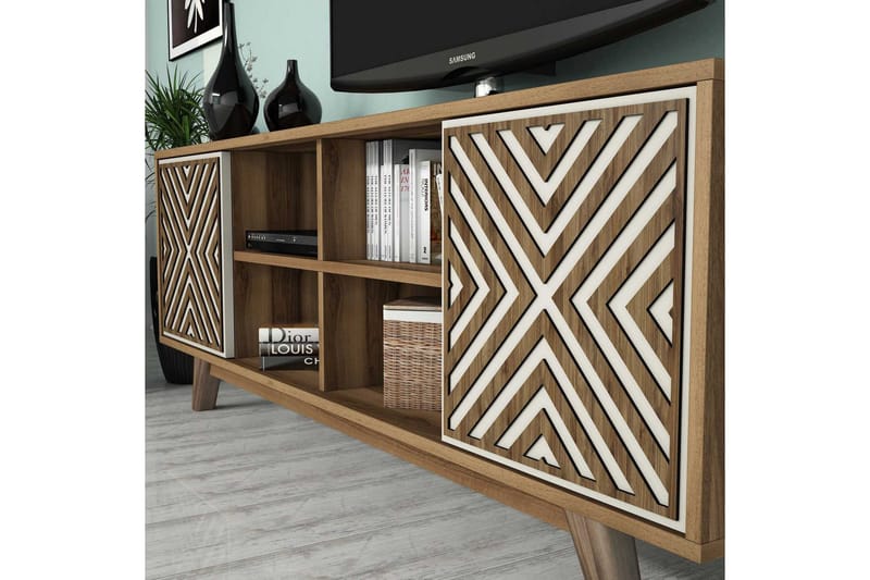 TV-kalustepaketti Amtorp 160 cm - Ruskea/Kuvioitu - Huonekalut - TV- & Mediakalusteet - TV-kalustepaketti