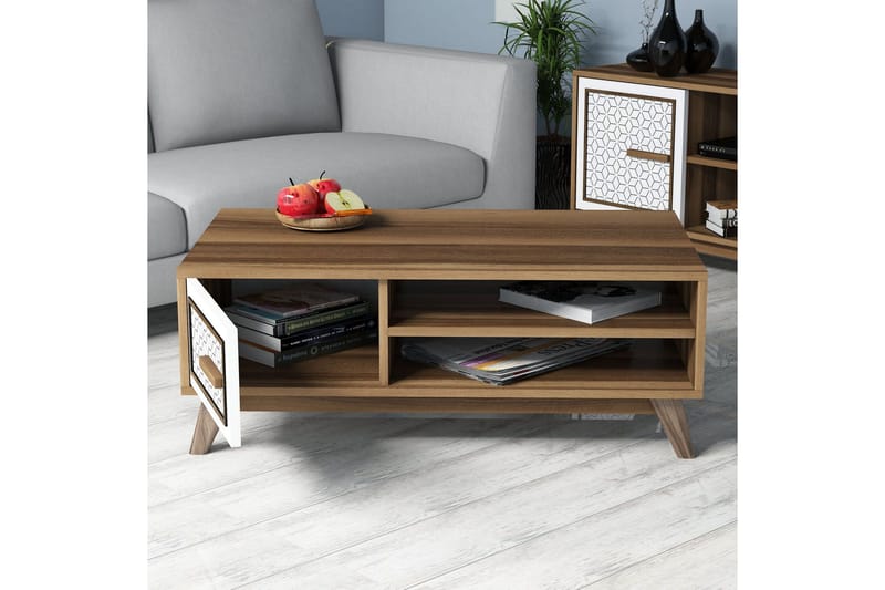 TV-kalustepaketti Amtorp 160 cm - Ruskea/Valkoinen/Tammi - Huonekalut - TV- & Mediakalusteet - TV-kalustepaketti