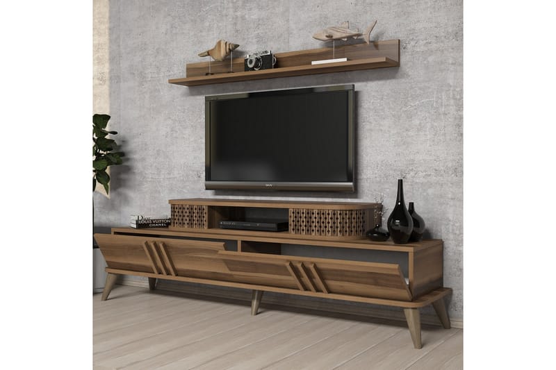 TV-kalustepaketti Amtorp 168 cm - Ruskea - Huonekalut - TV- & Mediakalusteet - TV-kalustepaketti