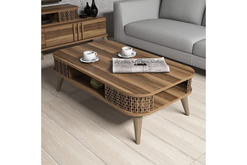 TV-kalustepaketti Amtorp 168 cm - Ruskea - Huonekalut - TV- & Mediakalusteet - TV-kalustepaketti