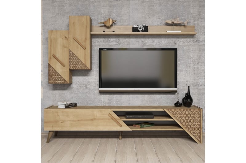 TV-kalustepaketti Amtorp 180 cm - Ruskea - Huonekalut - TV- & Mediakalusteet - TV-kalustepaketti