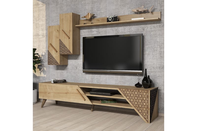 TV-kalustepaketti Amtorp 180 cm - Ruskea - Huonekalut - TV- & Mediakalusteet - TV-kalustepaketti