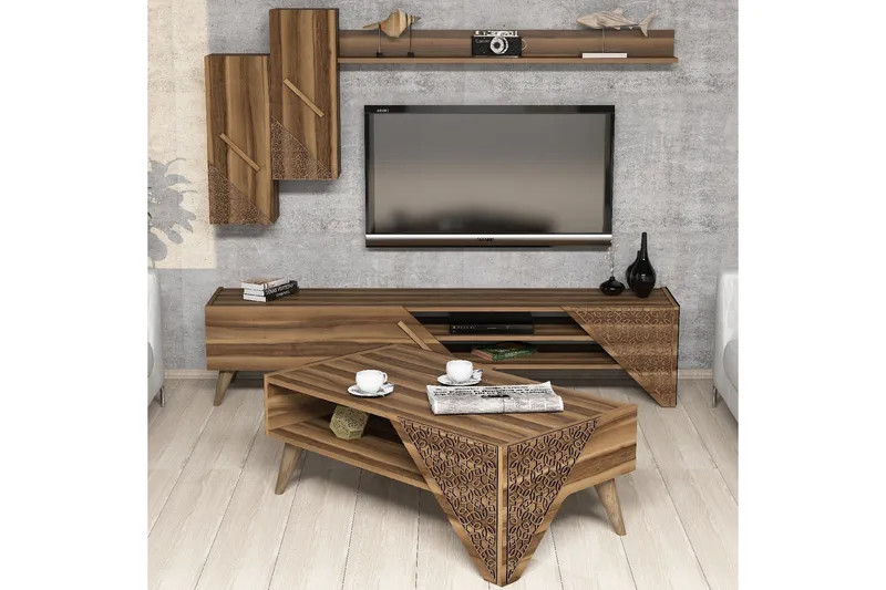 TV-kalustepaketti Amtorp 180 cm, Ruskea